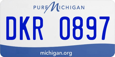 MI license plate DKR0897
