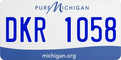 MI license plate DKR1058