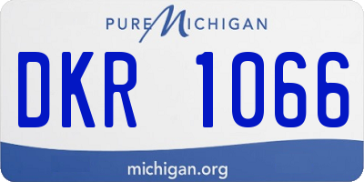 MI license plate DKR1066
