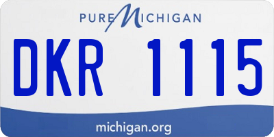 MI license plate DKR1115