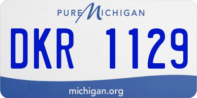 MI license plate DKR1129