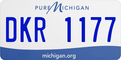 MI license plate DKR1177