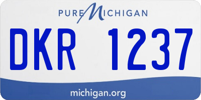 MI license plate DKR1237