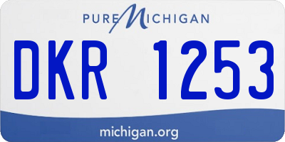 MI license plate DKR1253