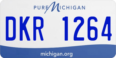 MI license plate DKR1264