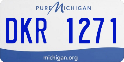 MI license plate DKR1271