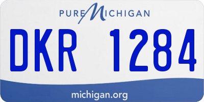 MI license plate DKR1284