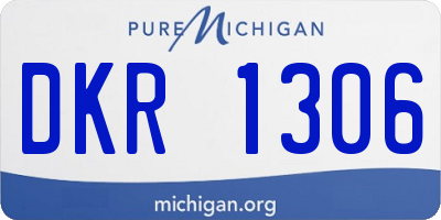 MI license plate DKR1306
