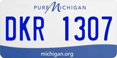 MI license plate DKR1307