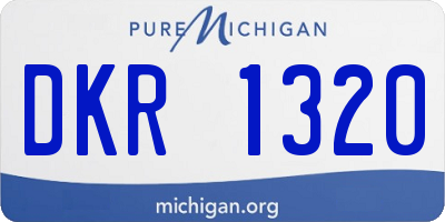 MI license plate DKR1320