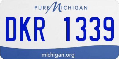 MI license plate DKR1339