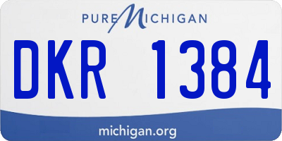 MI license plate DKR1384