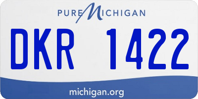MI license plate DKR1422