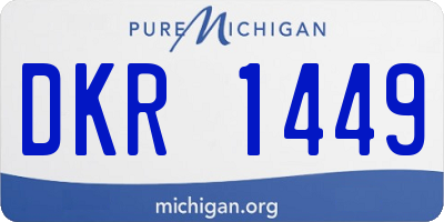 MI license plate DKR1449