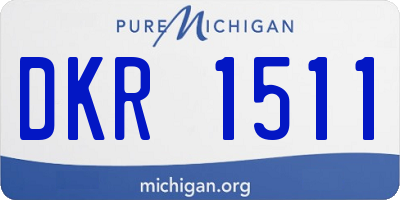 MI license plate DKR1511