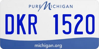 MI license plate DKR1520