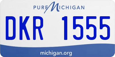 MI license plate DKR1555