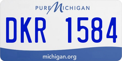 MI license plate DKR1584