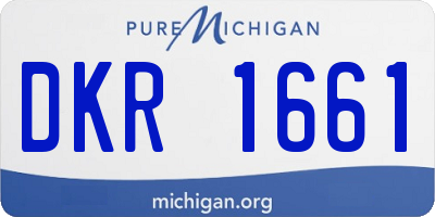 MI license plate DKR1661