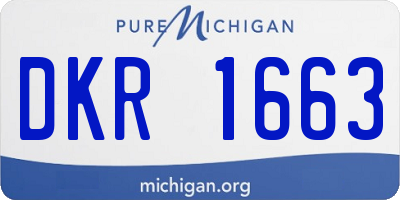MI license plate DKR1663