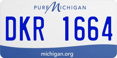 MI license plate DKR1664