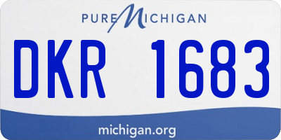 MI license plate DKR1683