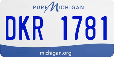 MI license plate DKR1781