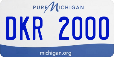 MI license plate DKR2000