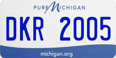 MI license plate DKR2005