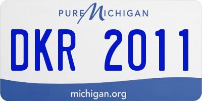 MI license plate DKR2011