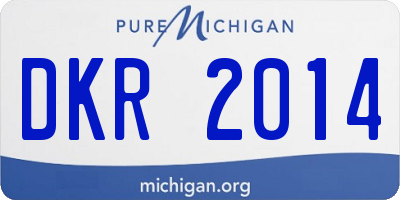 MI license plate DKR2014