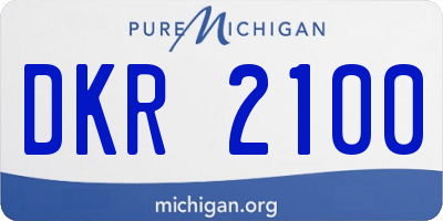 MI license plate DKR2100