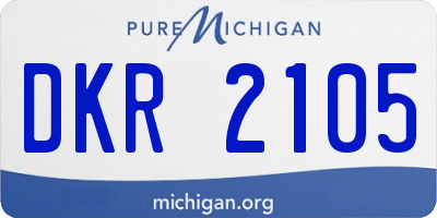 MI license plate DKR2105