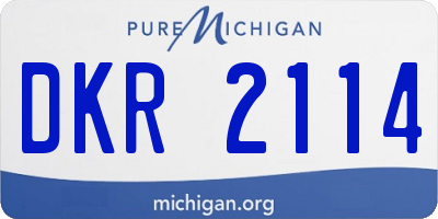 MI license plate DKR2114
