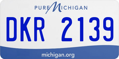 MI license plate DKR2139