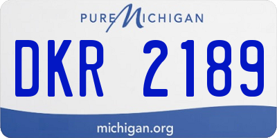 MI license plate DKR2189