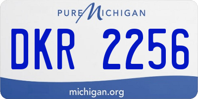 MI license plate DKR2256