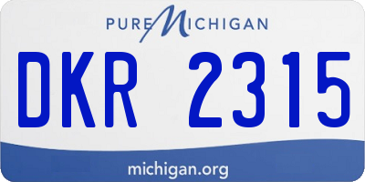 MI license plate DKR2315