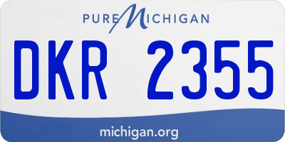 MI license plate DKR2355