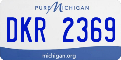 MI license plate DKR2369