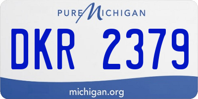 MI license plate DKR2379