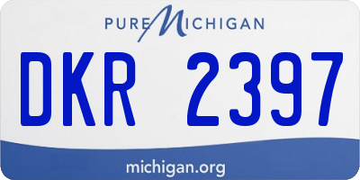 MI license plate DKR2397