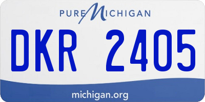 MI license plate DKR2405