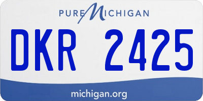 MI license plate DKR2425