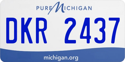 MI license plate DKR2437