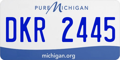 MI license plate DKR2445