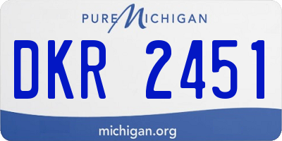 MI license plate DKR2451