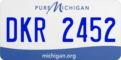 MI license plate DKR2452