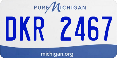 MI license plate DKR2467