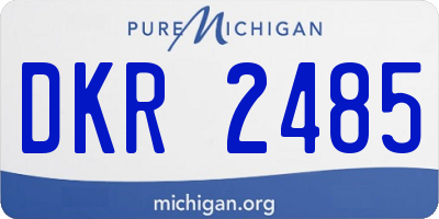 MI license plate DKR2485